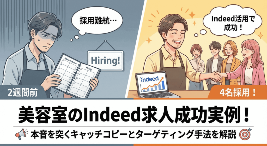【2週間で4名採用】美容室の採用成功事例から学ぶ!刺さるキャッチコピーの作り方