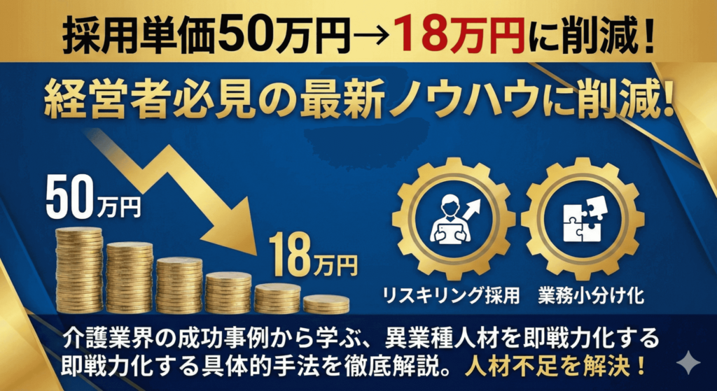 採用単価50万円→18万円に激減!リスキリング採用を成功させる「業務小分け化」戦略