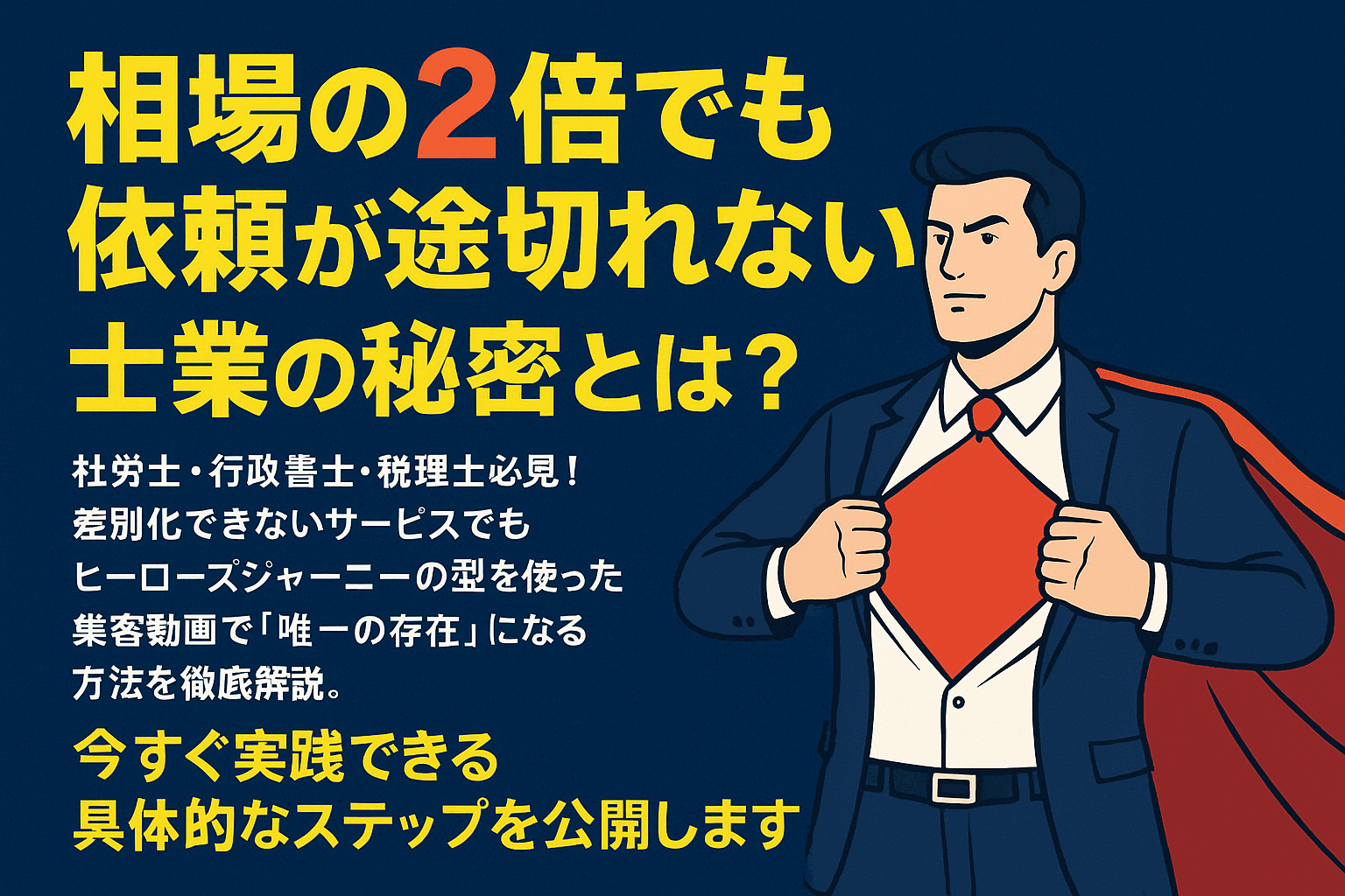 士業のための集客動画戦略:ヒーローズジャーニーで単価2倍でも選ばれ続ける秘訣