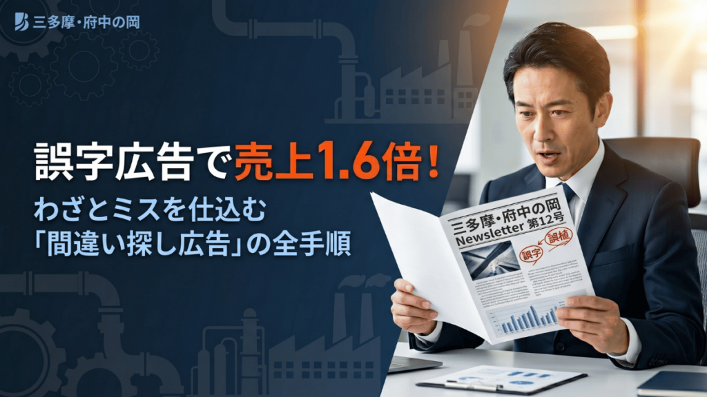 わざと広告に誤字・脱字を仕込んで「間違い探し広告」にする手法をご存じですか？ある地方のペットショップがこの戦略を実施したところ、1回のキャンペーンで売上が過去最大比1.6倍を記録しました。業種を問わず応用できる「間違い探し広告」の仕組みと作り方を解説します。