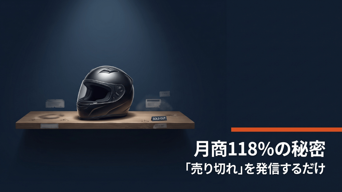 売り切れ戦略とは、あえて「売り切れました」とSNSで発信し希少性を演出することで、来店・問い合わせを増やす集客手法です。実際にバイクパーツ店が投稿内容を切り替えたところ、平均月商118%という成果につながりました。具体的な投稿の作り方や導入ステップ、景品表示法上の注意点までを事例とともにわかりやすく解説します。